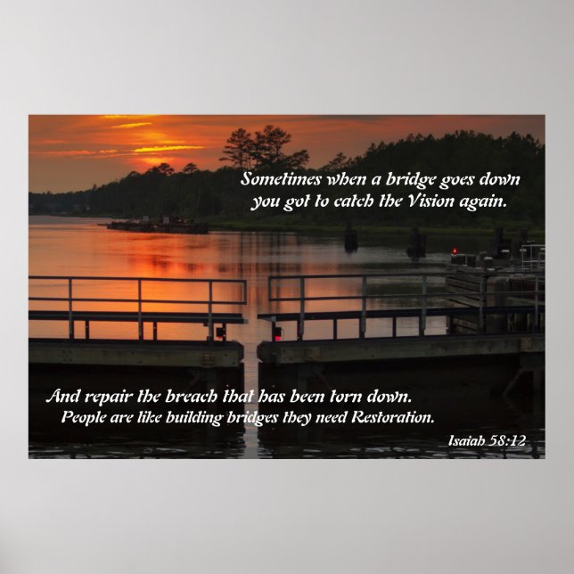 Poster de restauration des ponts de construction (Devant)