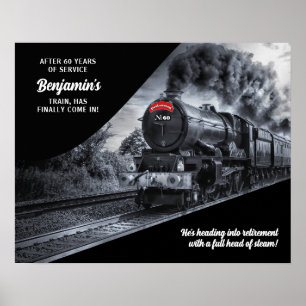 Poster de retraite sur mesure no 60 du train