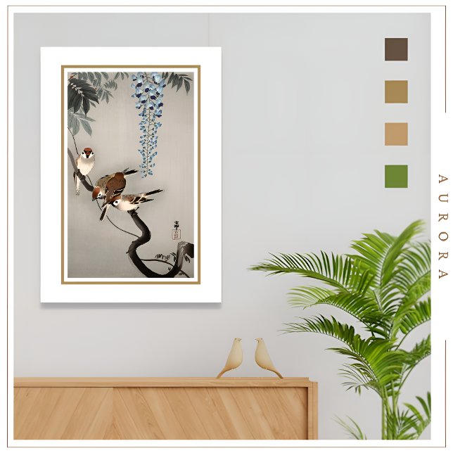 Poster de Ring Sparrows, Ohara Koson (1877-1945) (Créateur téléchargé)