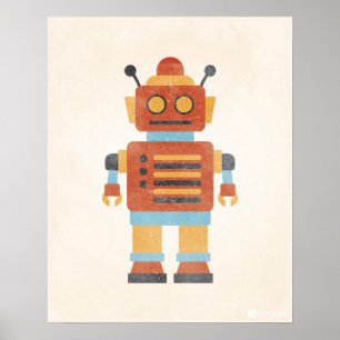 Poster de robot vintage