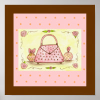 Poster de Rose de la bouteille de parfum Pretty Ro