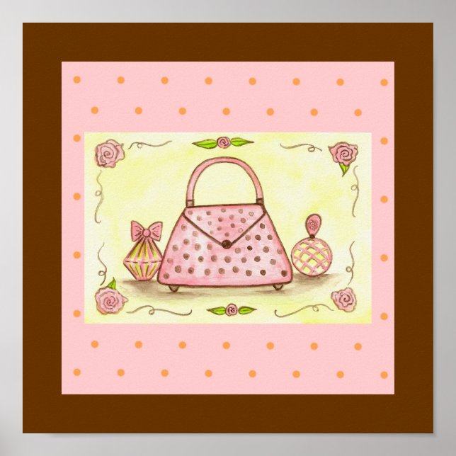 Poster de Rose de la bouteille de parfum Pretty Ro (Devant)
