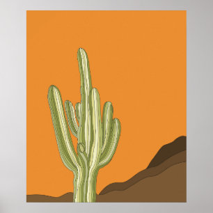 Poster de Saguaro Cactus et téléchargement numériq