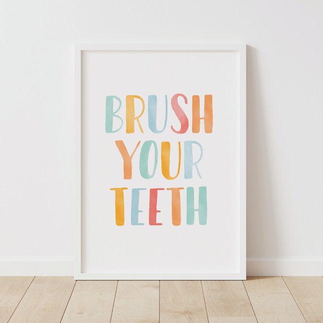 Poster de salle de bain pour enfants colorés (Créateur téléchargé)
