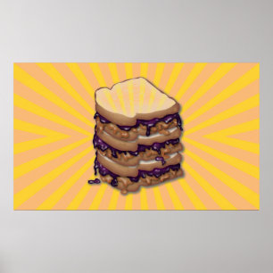 Poster de sandwiches au beurre d'arachide et à la 
