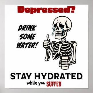 Poster de santé mentale amusant - Imprimer foncé
