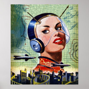 Poster de science-fiction rétro