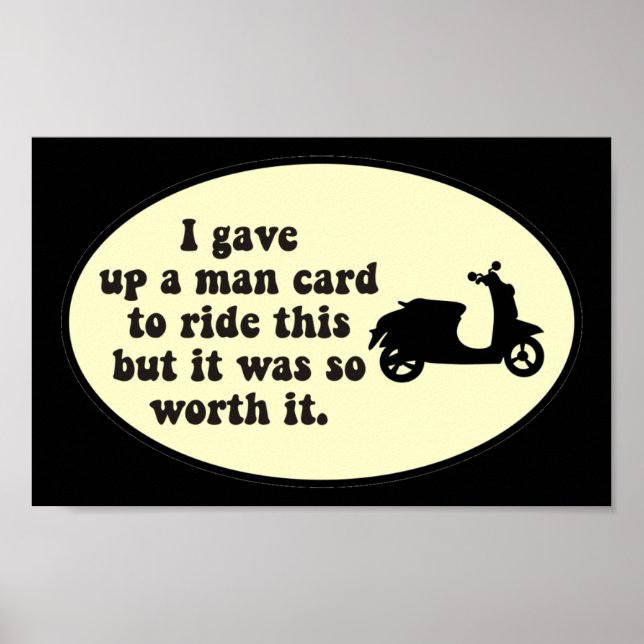 Poster de scooter de carte man (Devant)