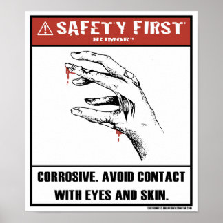 Poster de sécurité de premier Humour-Corrosive