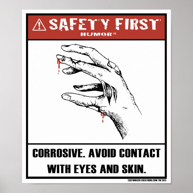 Poster de sécurité de premier Humour-Corrosive (Devant)