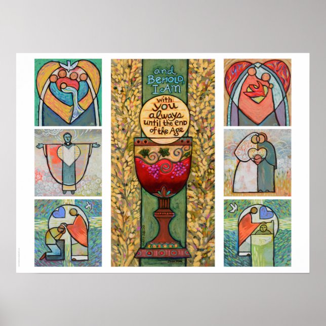 Poster de sept sacrements catholiques (Devant)