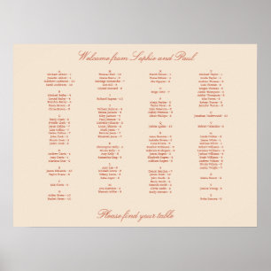 Poster de siège alphabétique en Terracotta Script