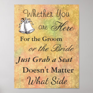Poster de siège mariage, Couleurs d'automne
