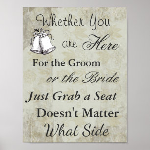 Poster de siège pour Mariage, thème Floral Vintage