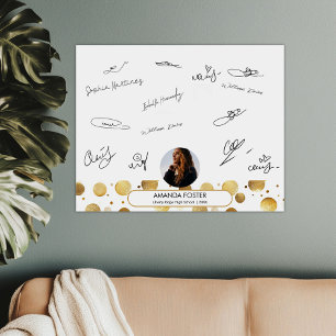 Poster de signature de la fête de graduation en ph