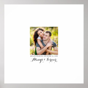 Poster de signature de Mariage photo Toujours et t