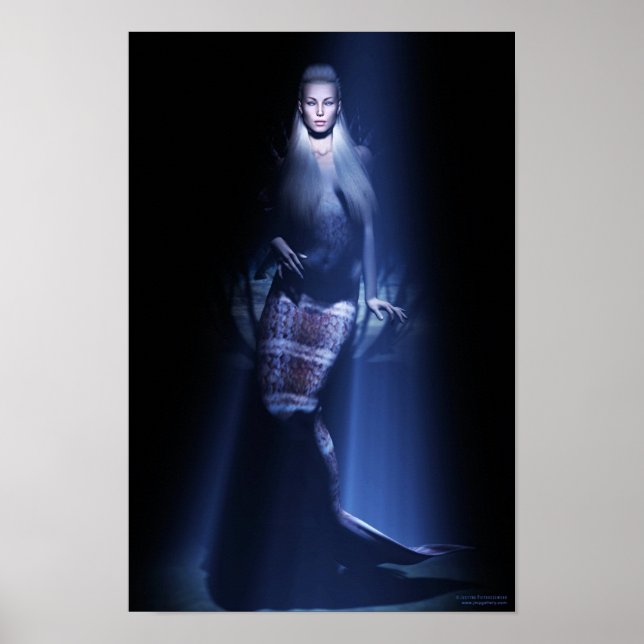 Poster de sirène de mer profonde (Devant)