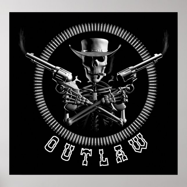 Poster de Skeleton Cowboy Outlaw (Devant)