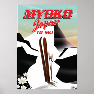 poster de ski myoko japon