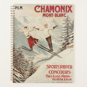 Poster de ski Vintage de Chamonix Mont Blanc