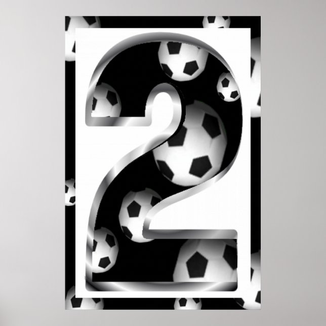 Poster de soccer numéro 2 personnalisé (Devant)
