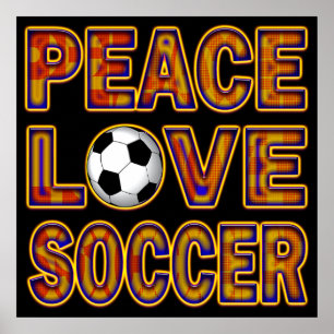 POSTER DE SOCCER PEAC LOVE