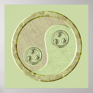 Poster de Soft Celadon Green Yin Yang