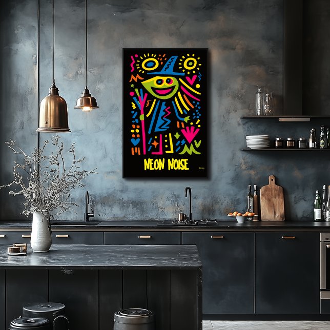 Poster de sorcière de Neon - Vibrant Pop Art Hallo (Créateur téléchargé)