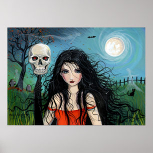 Poster de sorcière Halloween par Molly Harrison