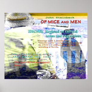 Poster De souris et d'idiome masculin