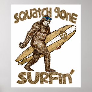 Poster de squatch sur le surf