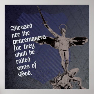 Poster de St. Michael Archangel - Bouclier de poli