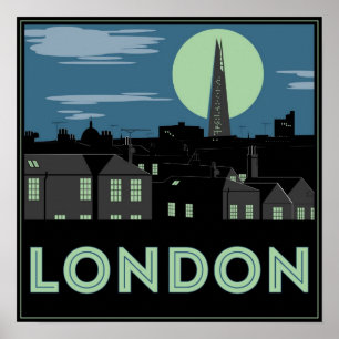 Poster de style Art déco Londres