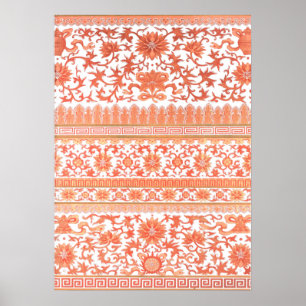 Poster de style asiatique ornement floral par Owen