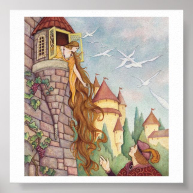 Poster de style vintage Rapunzel (Devant)
