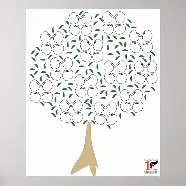 Poster de suivi du Défi de la nourriture de votre  (Devant)
