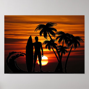 Poster de surfer