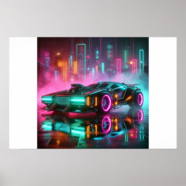 Poster de Synthwave Hyper Car (Devant)