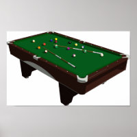 Poster de table de billard