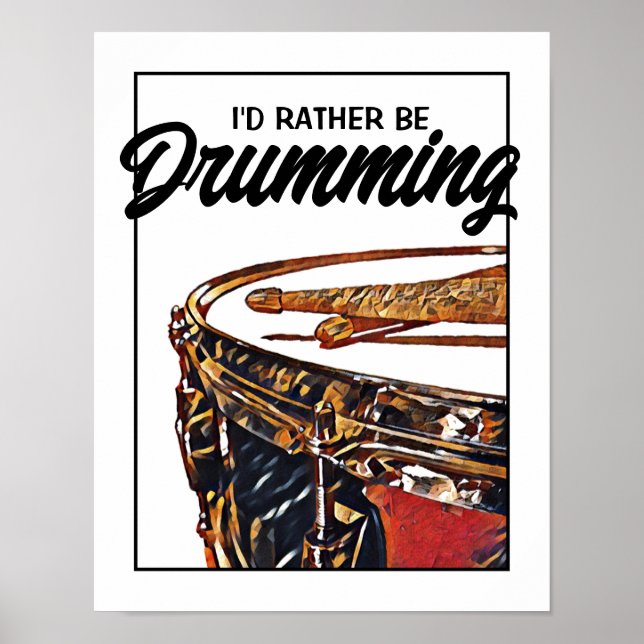 Poster de tambour Sonnerie Drum et Bâtons de tambo (Devant)