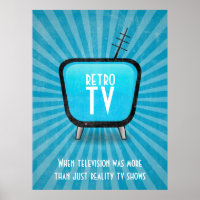 Poster de télévision vintage Retro TV