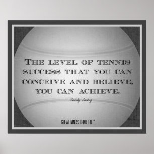 Poster de tennis avec citation 014