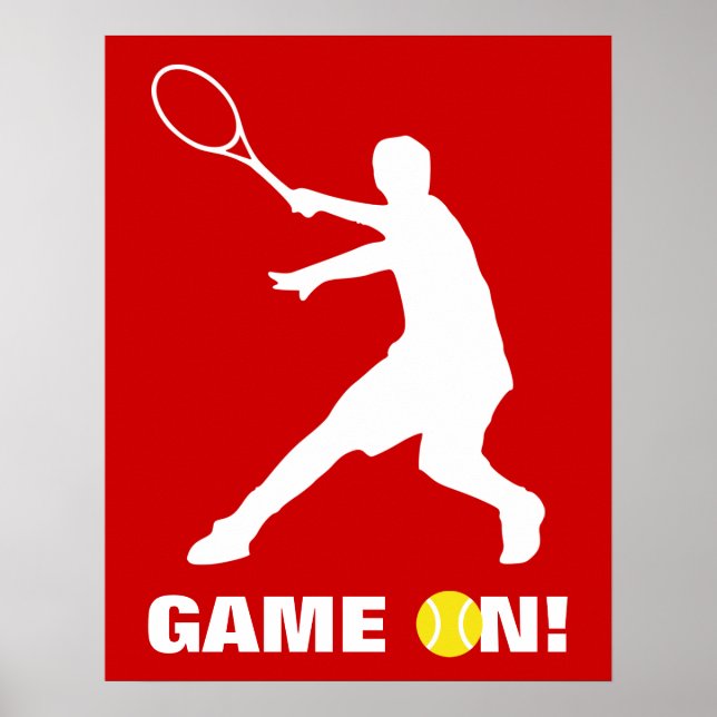 Poster de tennis avec devis personnalisé | Jeu sur (Devant)