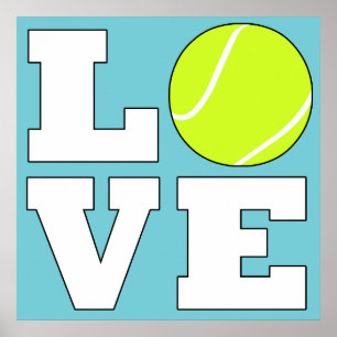 Poster de Tennis LOVE Custom Color Carré