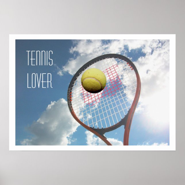 Poster de Tennis Lover, Racket et Ball in Air (Devant)