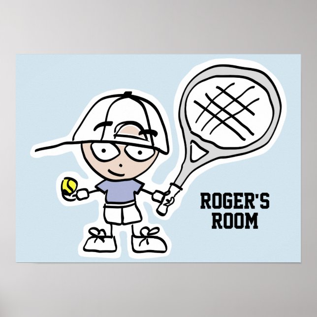Poster de tennis pour la chambre de garçon ou la c (Devant)