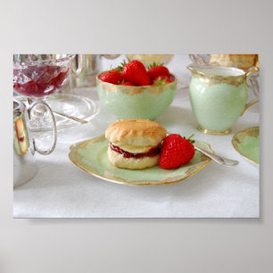 Poster de thé à la crème anglaise