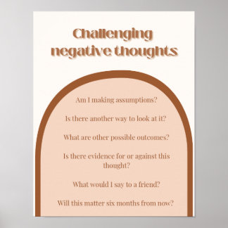 Poster de Thérapie CBT Challengative Thoughts