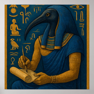 Poster de Thoth God - Art antique de la sagesse ég