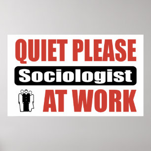 Poster De tranquillité sociologue svp au travail